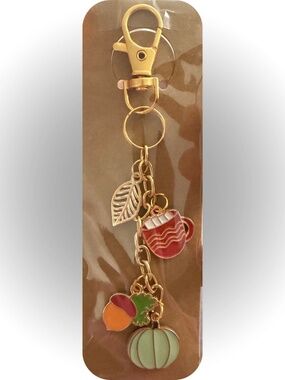 Pumpkin Spice Handmade Charms Keychain